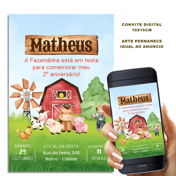 Convite Fazendinha